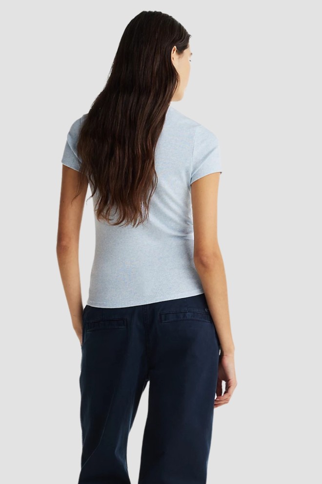 TOMMY JEANS Błękitny t-shirt damski