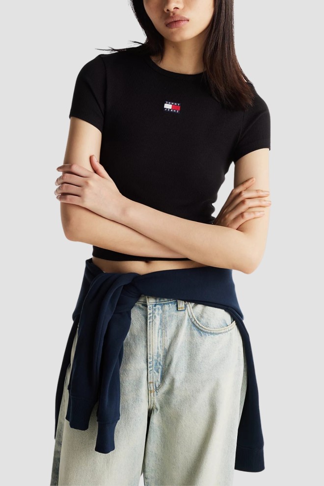 TOMMY JEANS Czarny damski t-shirt