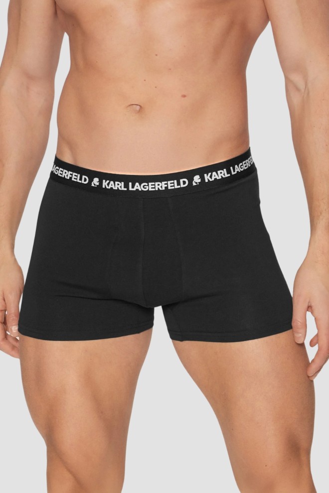 KARL LAGERFELD Boxer negru pentru bărbați 3PACK