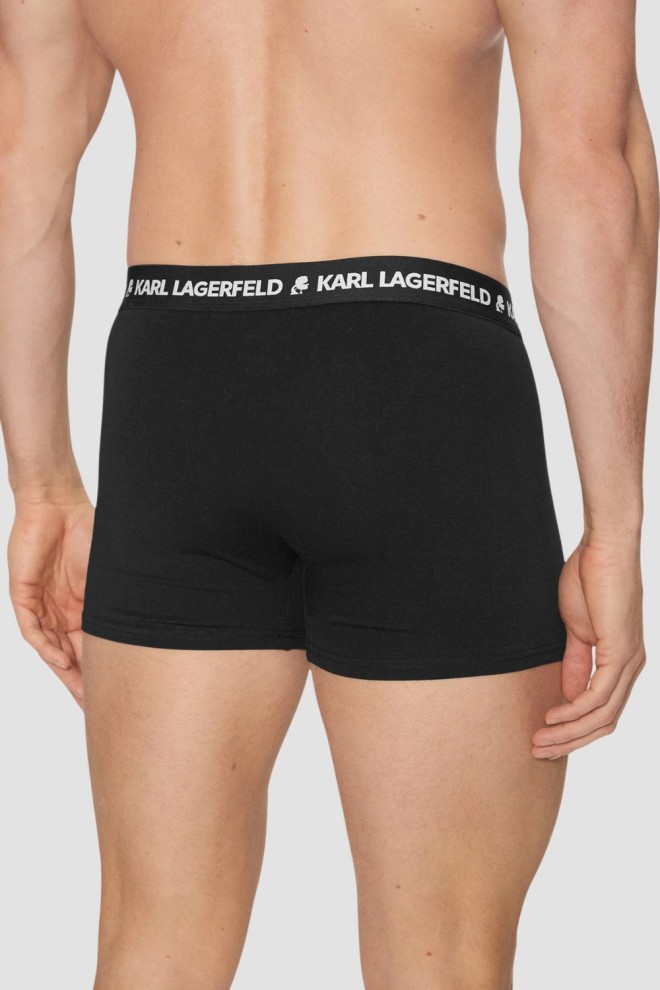 KARL LAGERFELD Boxer negru pentru bărbați 3PACK