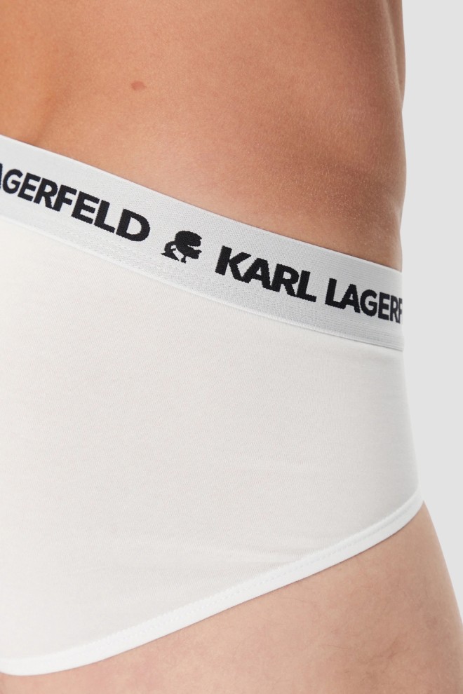 KARL LAGERFELD Slip alb pentru bărbați 3PACK