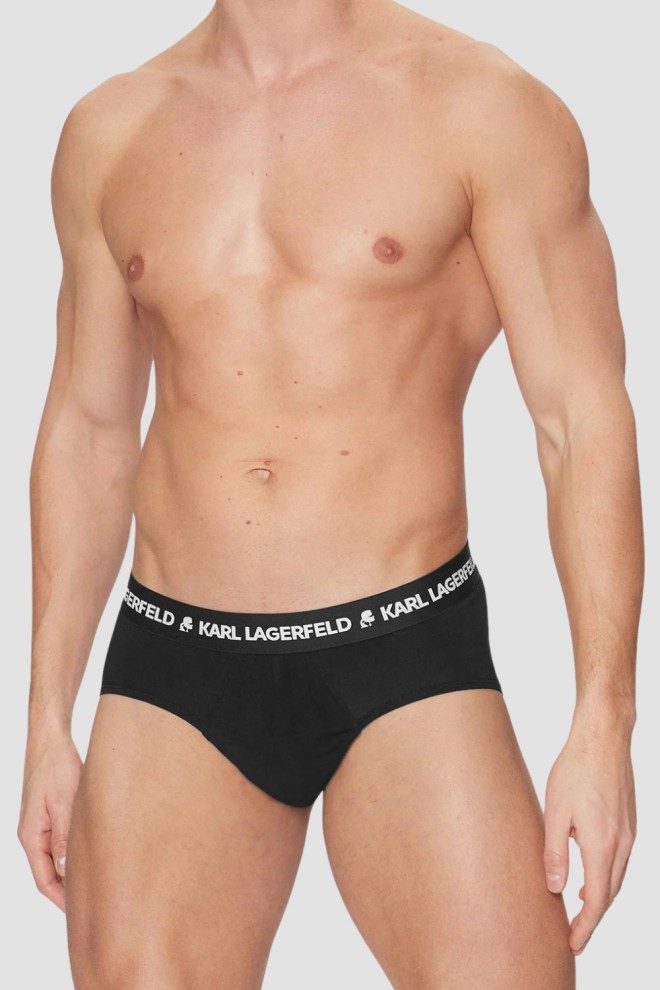 KARL LAGERFELD Chiloți pentru bărbați negru 3PACK