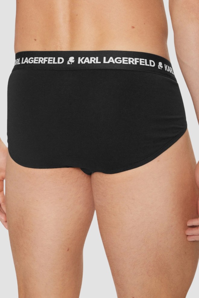 KARL LAGERFELD Chiloți pentru bărbați negru 3PACK