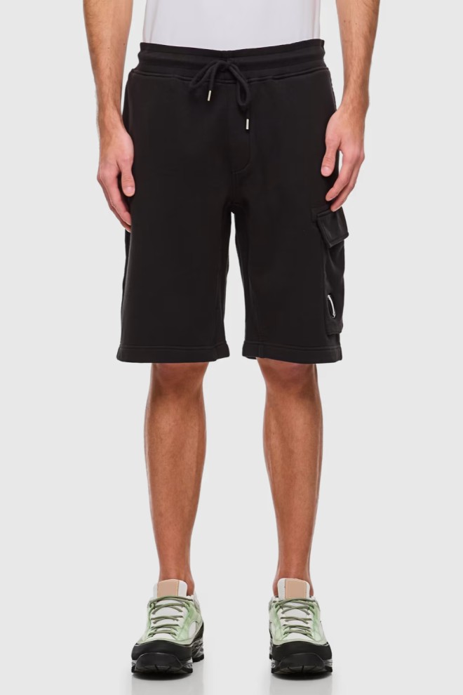 C.P. COMPANY Black Men's Bermuda-Cargo Shorts