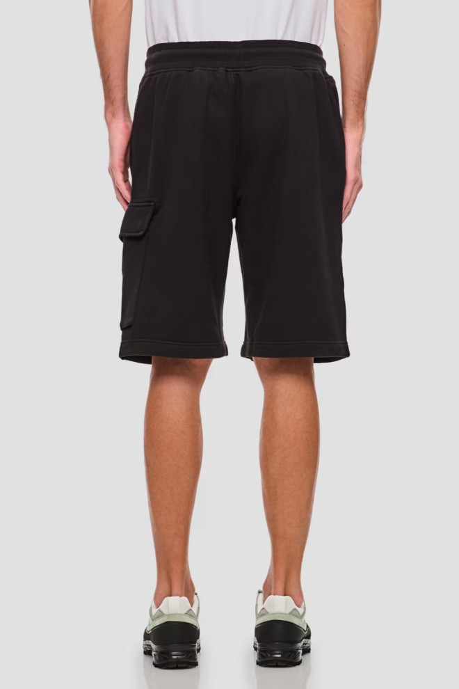 C.P. COMPANY Black Men's Bermuda-Cargo Shorts