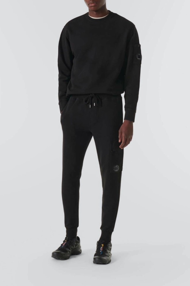 C.P. COMPANY Pantaloni de trening Cargo negri pentru bărbați