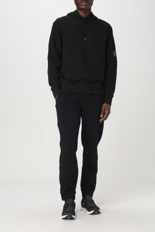 C.P. COMPANY Black Men's Sweat Hooded Sweatshirt