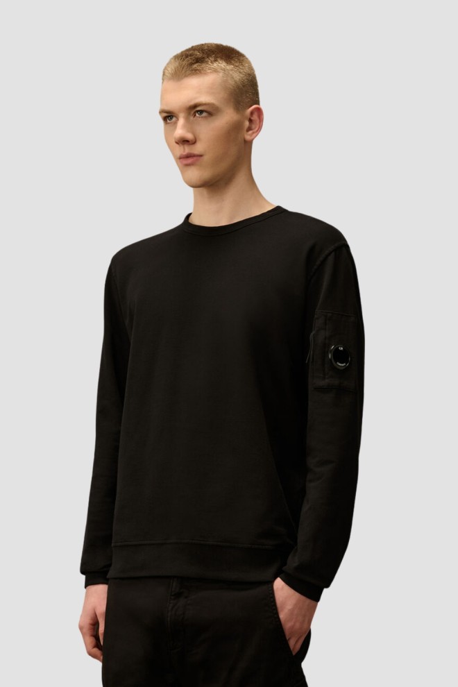 C.P. COMPANY Czarna męska bluza Crew Neck