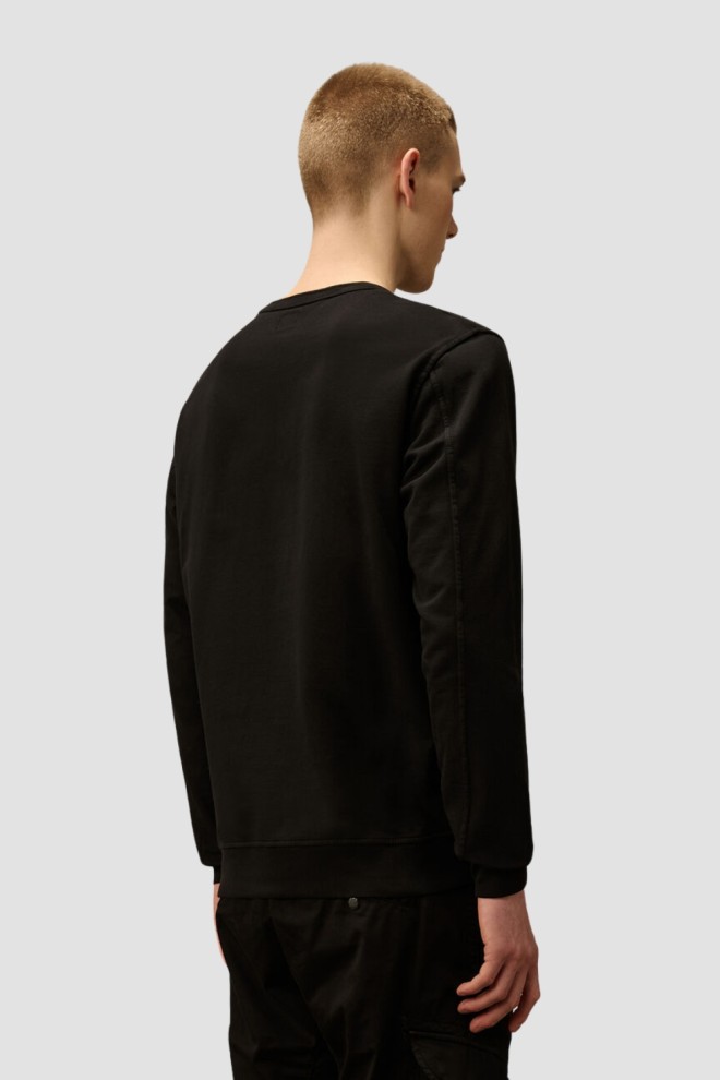C.P. COMPANY Czarna męska bluza Crew Neck