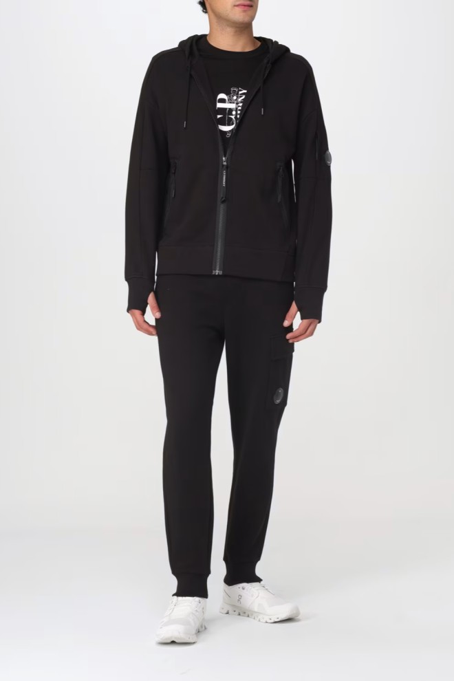 C.P. COMPANY Czarna męska bluza Hooded Open