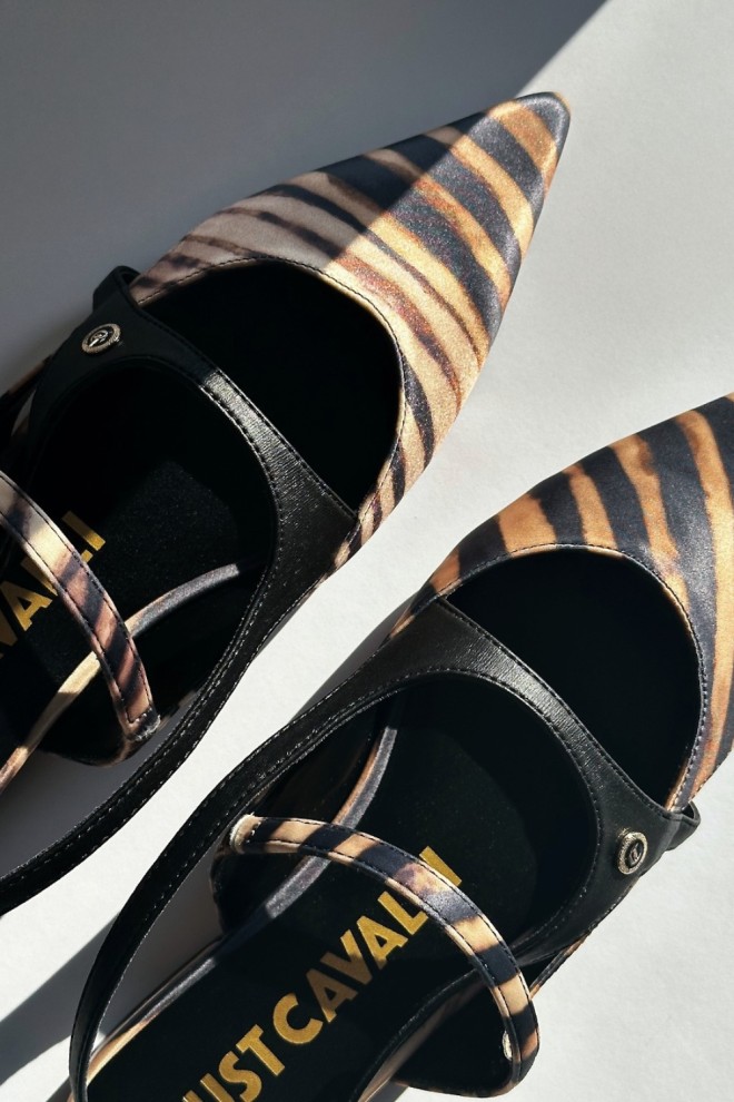 JUST CAVALLI Sandale Frina negre pentru femei