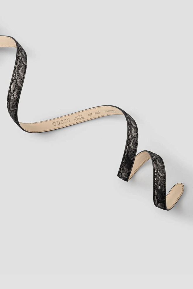 GUESS Black Women's Snake Print Adj Belt H30