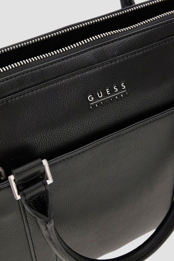 GUESS Black Parma briefcase