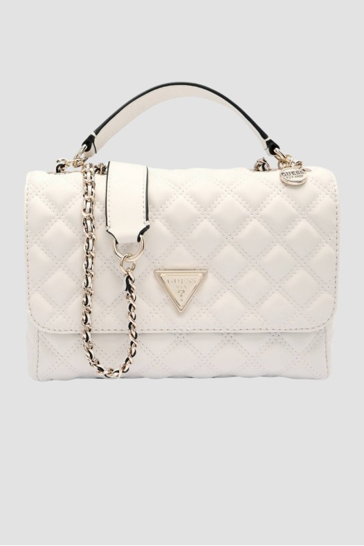 GUESS Quilted ecru handbag...
