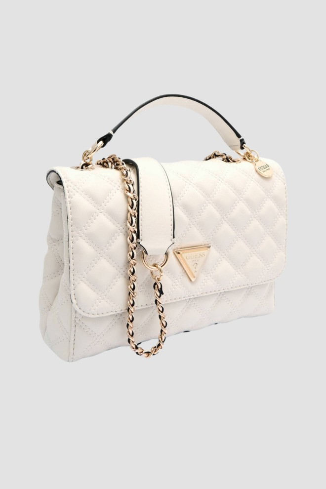 GUESS Quilted ecru handbag Giully 2