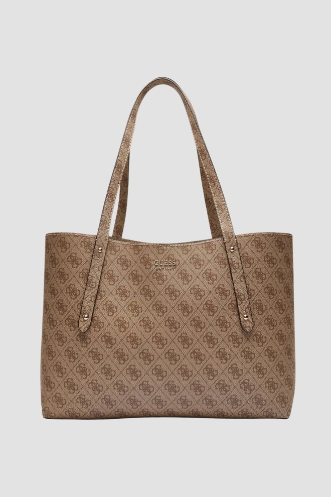 Жіноча сумка-шоппер GUESS Brenton коричневого кольору