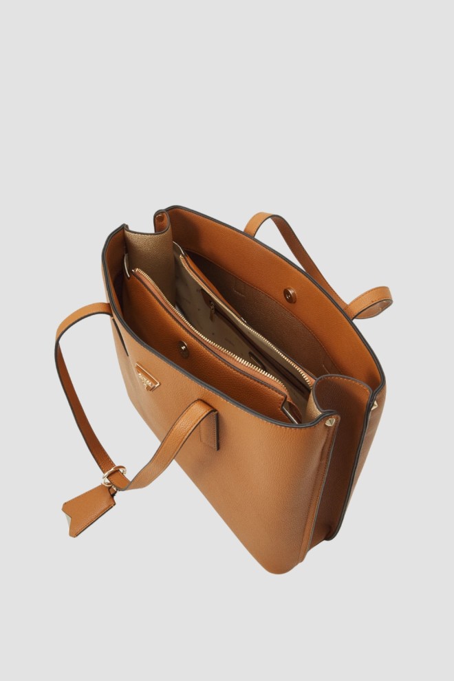 GUESS Brown Meridian Girlfriend women's shopper bag