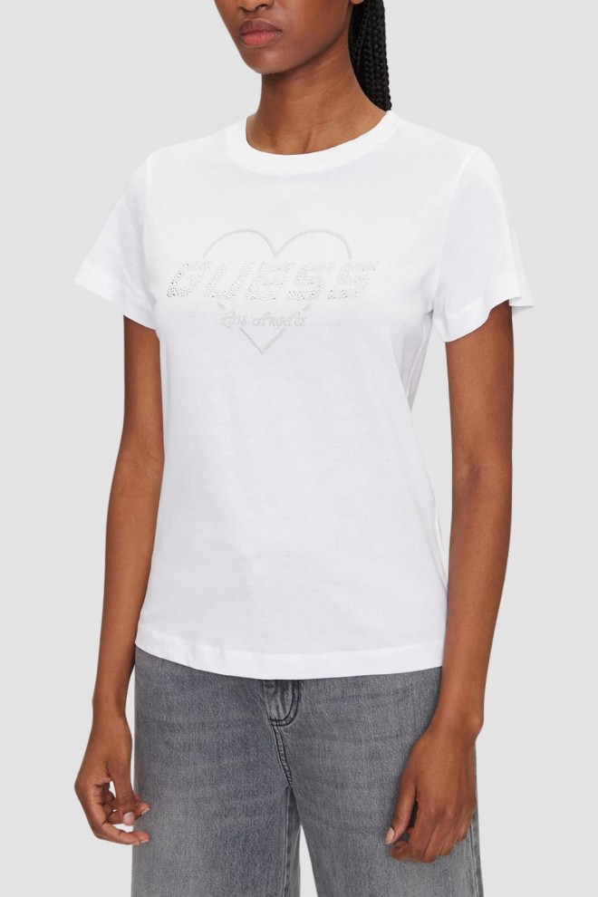 GUESS White women's Narciso t-shirt