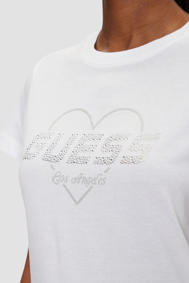 GUESS Tricou Narciso alb pentru femei