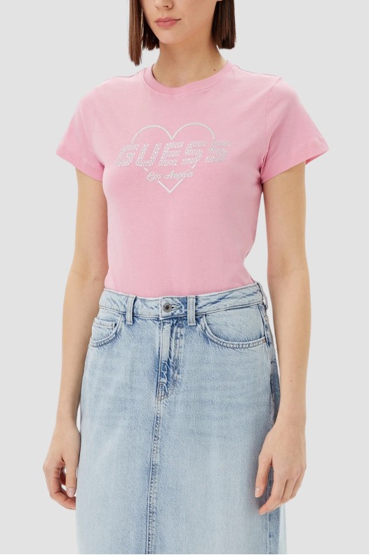 GUESS Tricou Narciso roz...