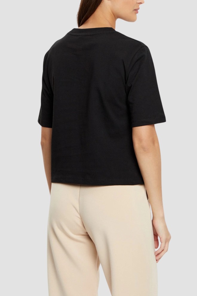 GUESS Tricou Bear Boxy negru pentru femei