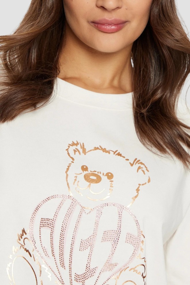 Бежева жіноча футболка GUESS Bear Boxy