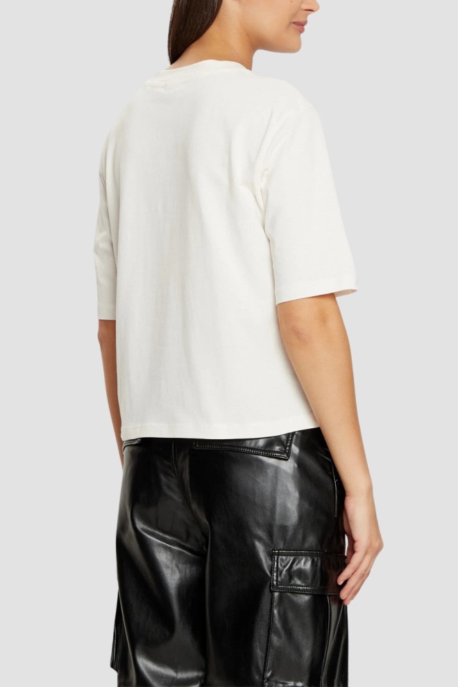 Бежева жіноча футболка GUESS Bear Boxy