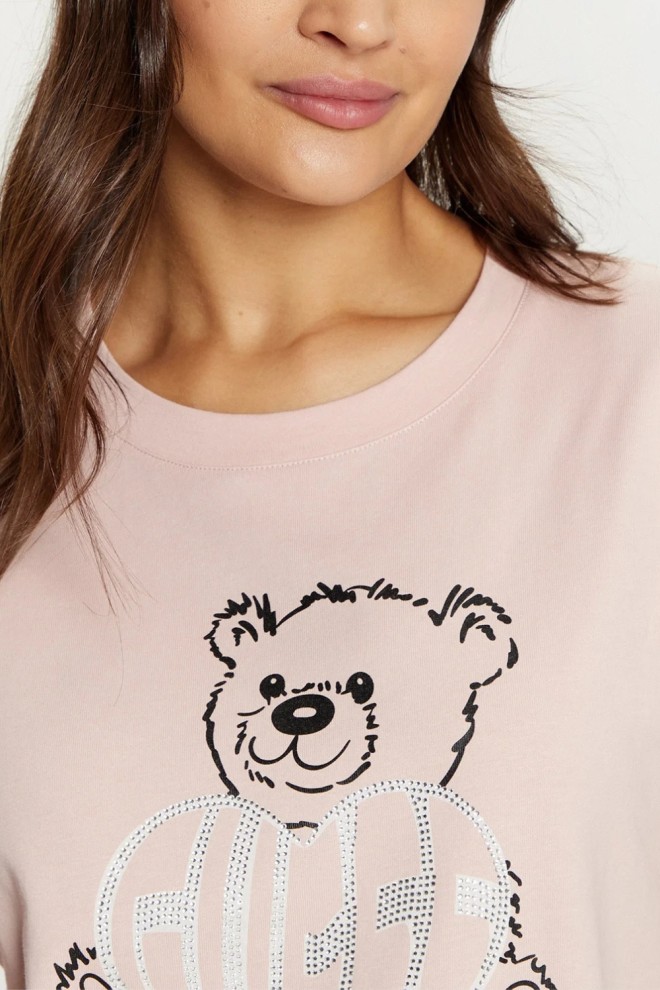 Рожева жіноча футболка GUESS Bear Boxy