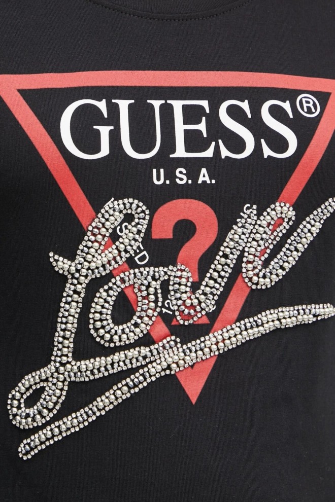 GUESS Czarny damski longsleeve Love Tee