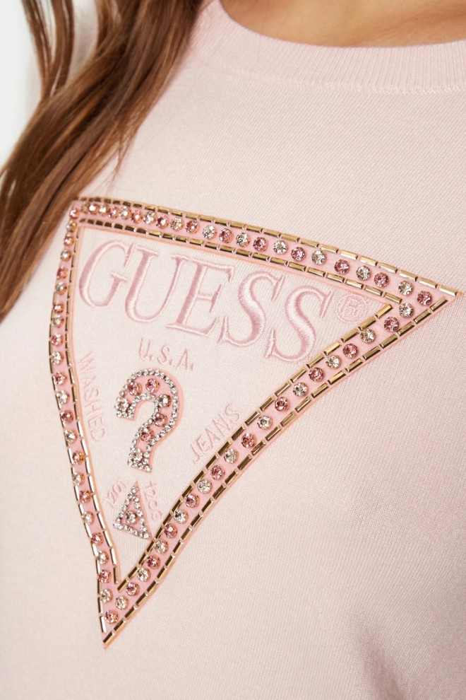 GUESS Pulover roz pentru femei Ivory