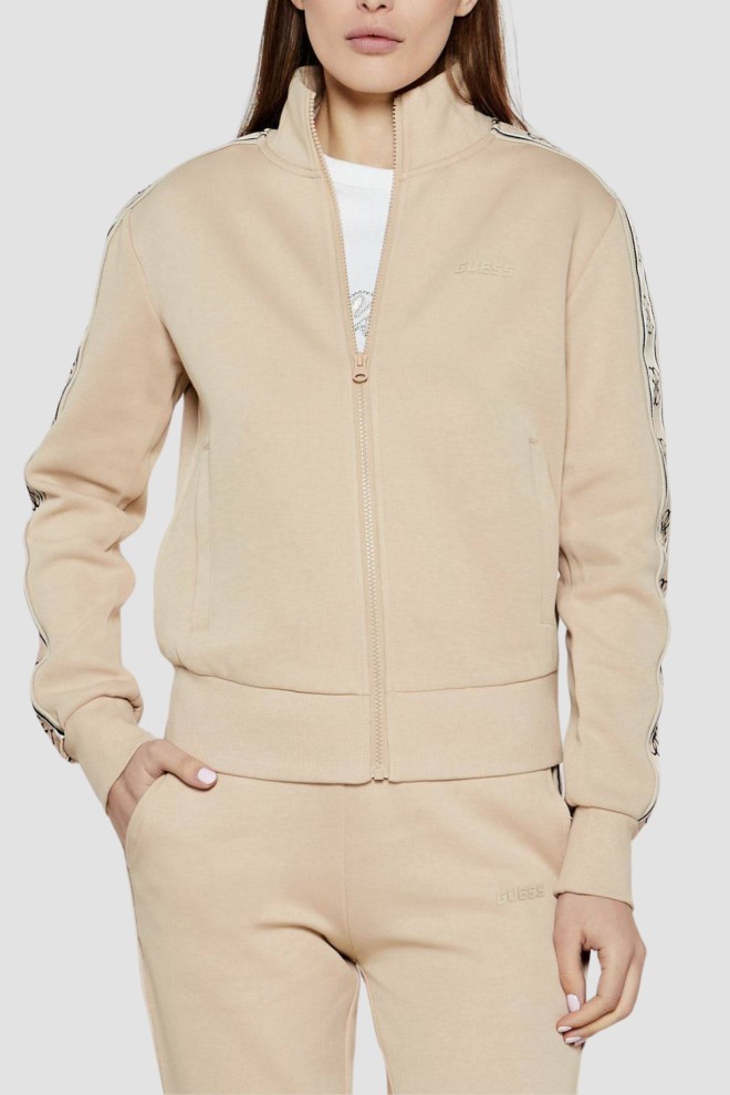 GUESS Beige women's sweatshirt with Britney stripes