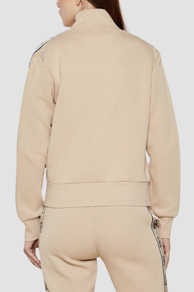 GUESS Beżowa bluza damska z lampasami Britney