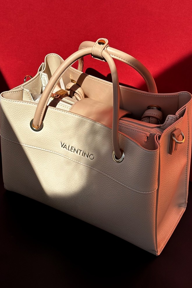 VALENTINO Бежева сумка для покупок Alexia