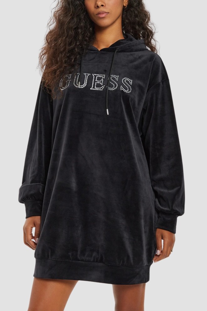 Жіночий довгий велюровий світшот GUESS Сlack Couture