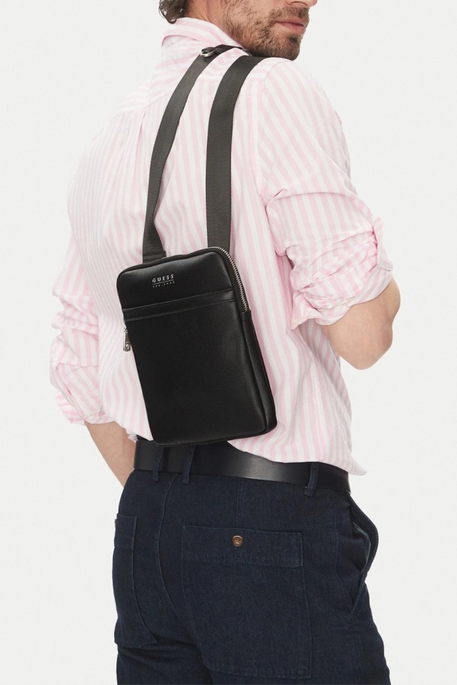 GUESS Negru bărbați Milano sachet