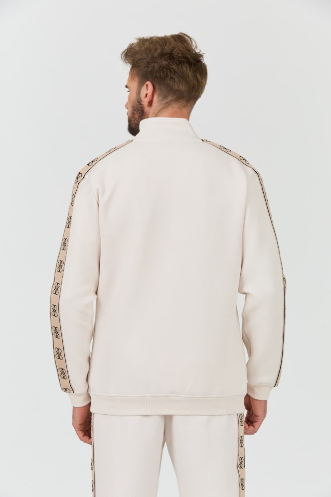 GUESS Beige Mickey Full Zip Sweatshirt