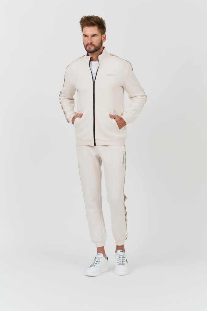 GUESS Beżowa męska bluza Mickey Full Zip