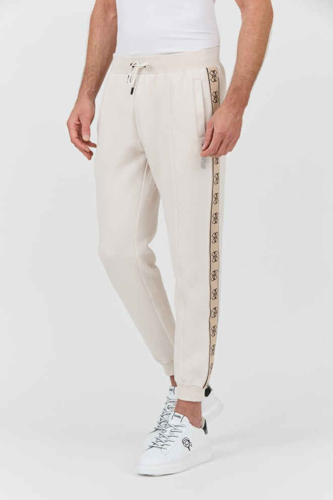 GUESS Beżowe męskie spodnie Mickey Cuff Pant