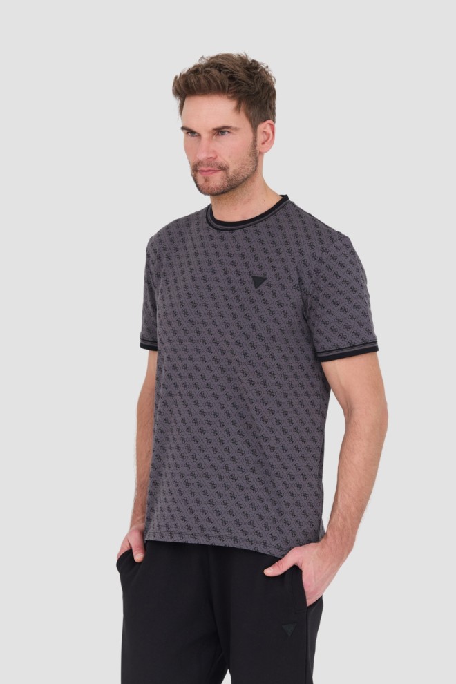 GUESS Tricou negru Marshall pentru bărbați