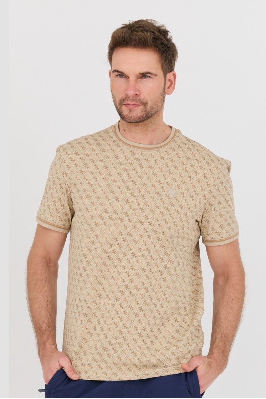 GUESS Tricou Marshall bej...