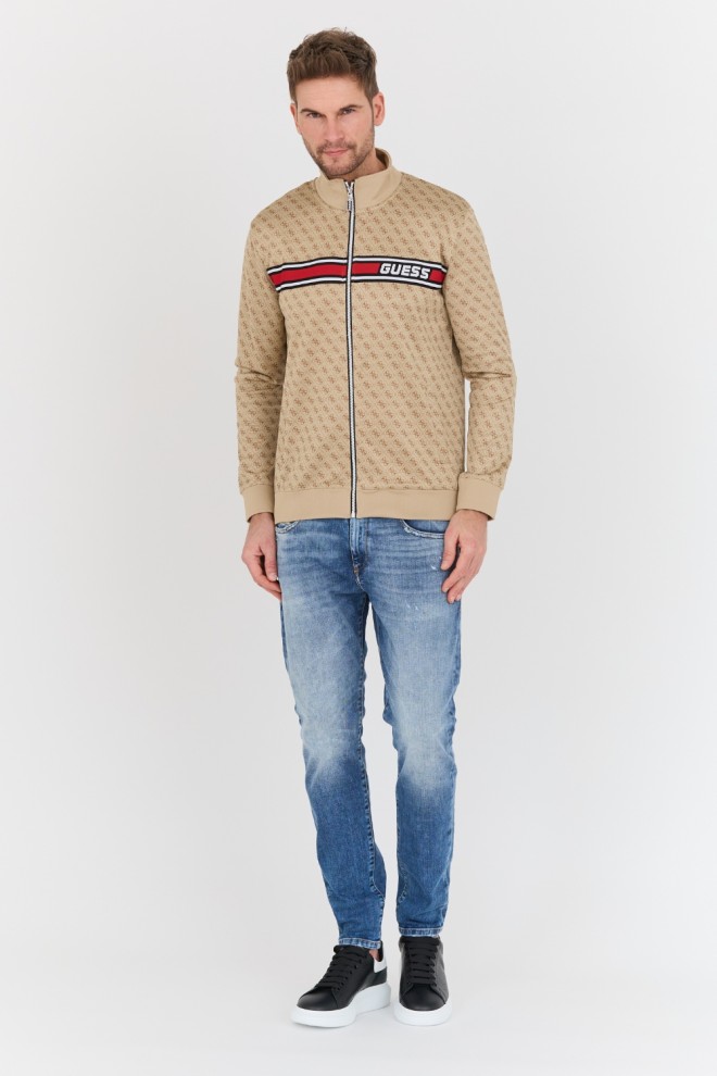 GUESS Beżowa męska bluza Korbin