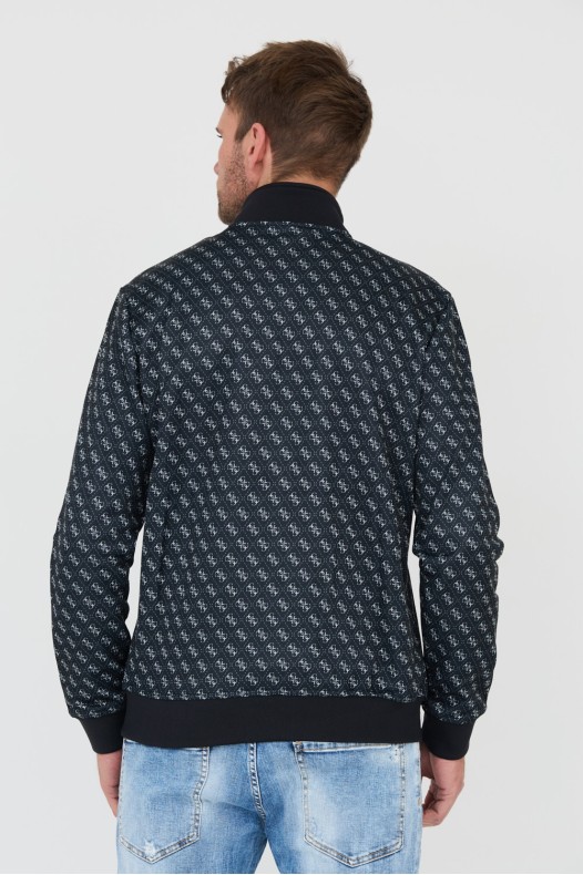 GUESS Hanorac negru cu logo...