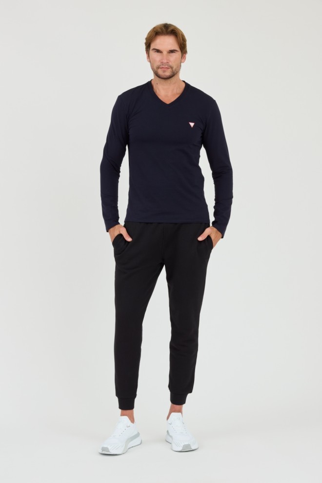 GUESS Темно-синій чоловічий лонгслів Core Tee