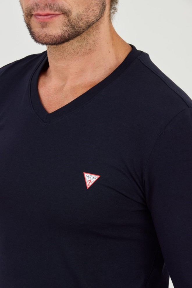 GUESS Granatowy męski longsleeve Core Tee