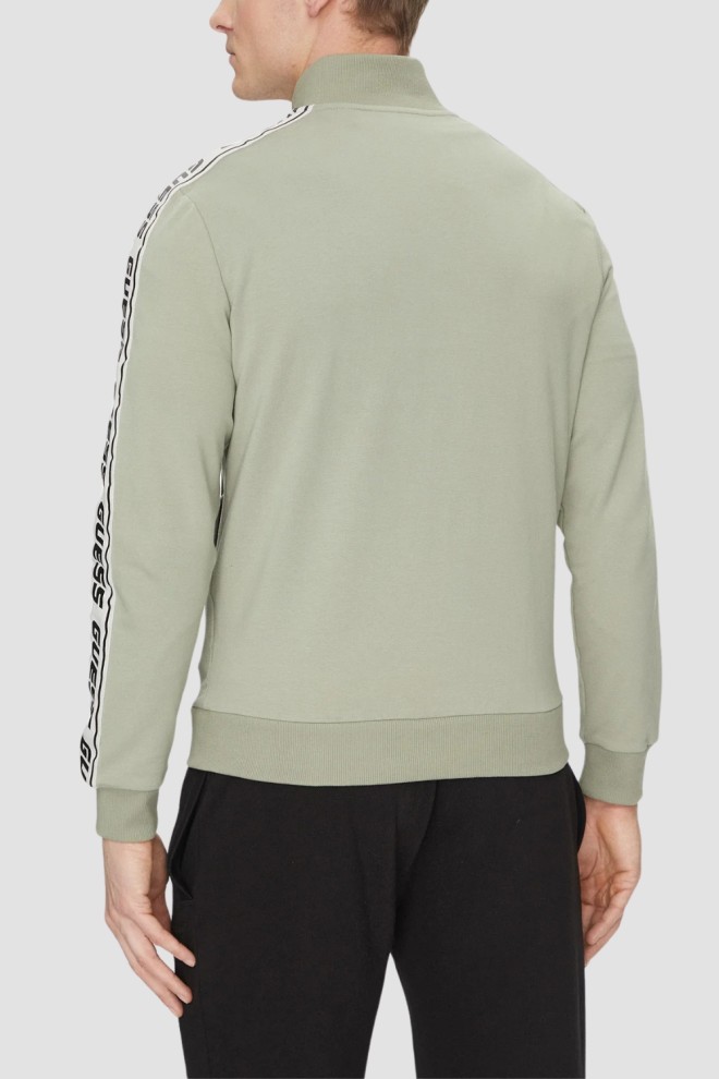 GUESS Green men's sweatshirt with New Arlo stripes