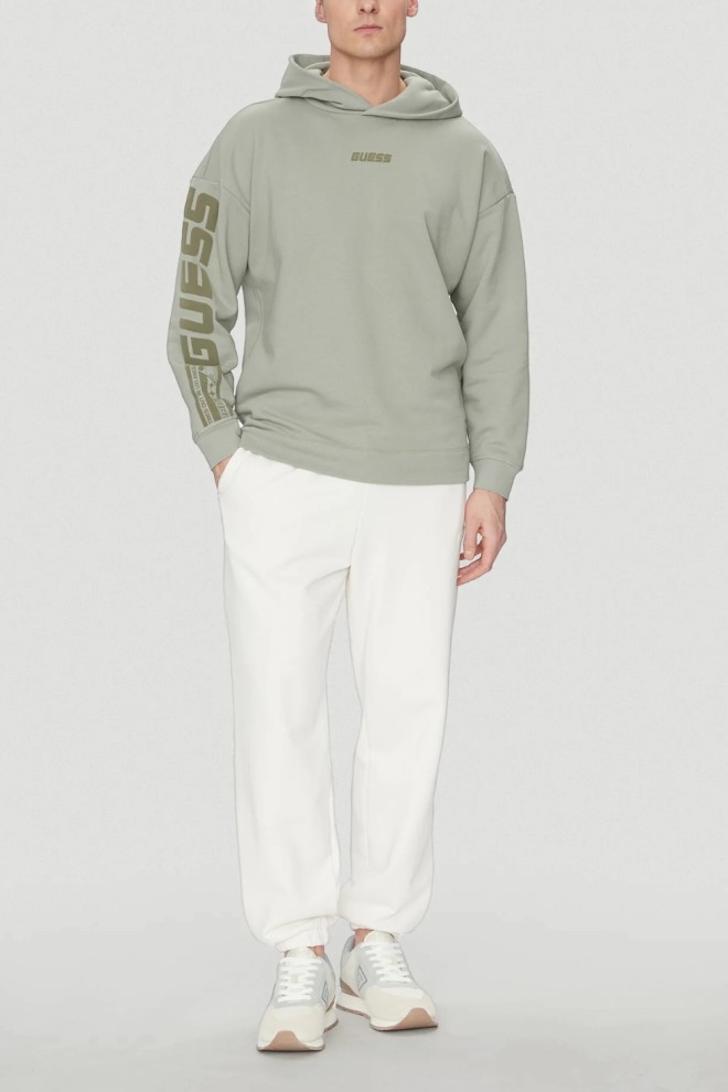 GUESS Green men's Dalim Over hooded sweatshirt