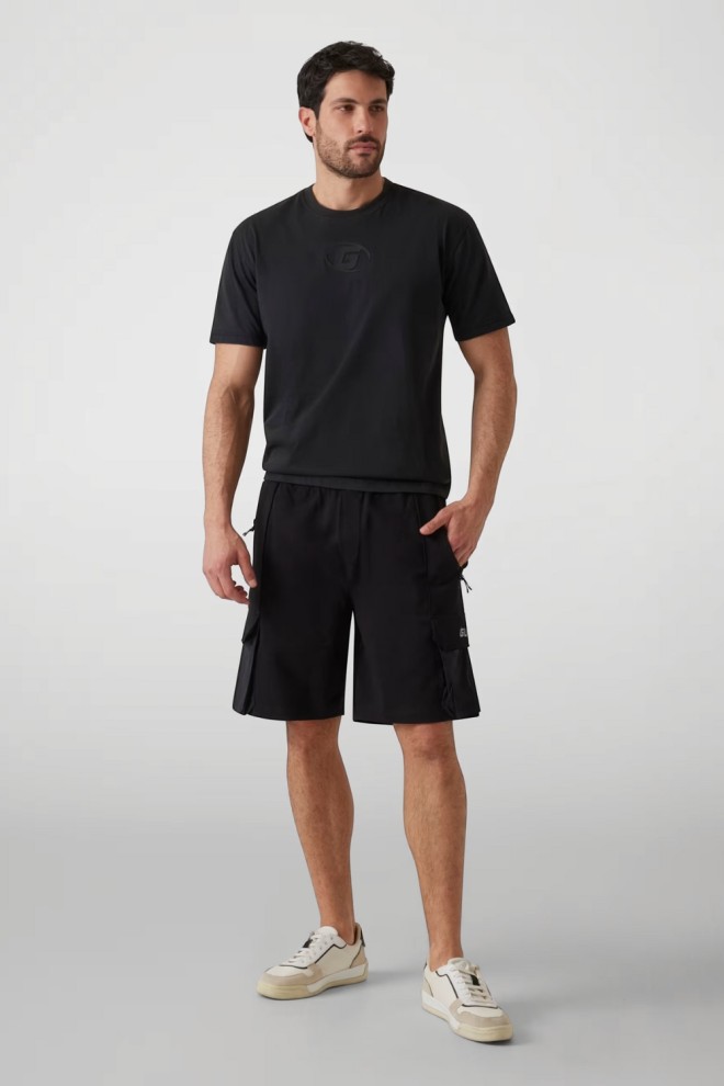 GUESS Czarne shorty męskie Rubus Cargo