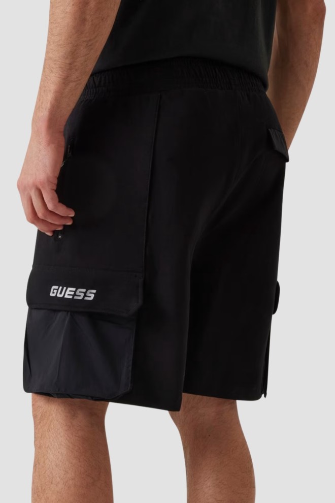 GUESS Black Men's Rubus Cargo Shorts