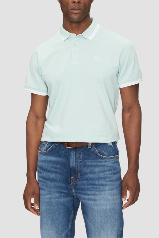 GUESS Green Men's Pique Polo