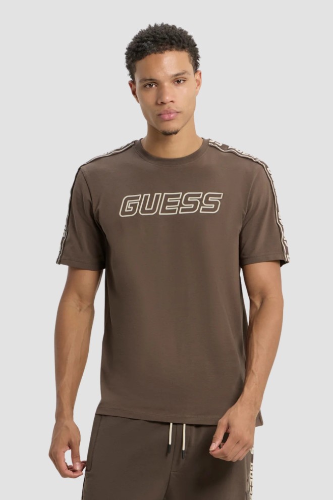 Чоловіча футболка GUESS коричнева Arlo